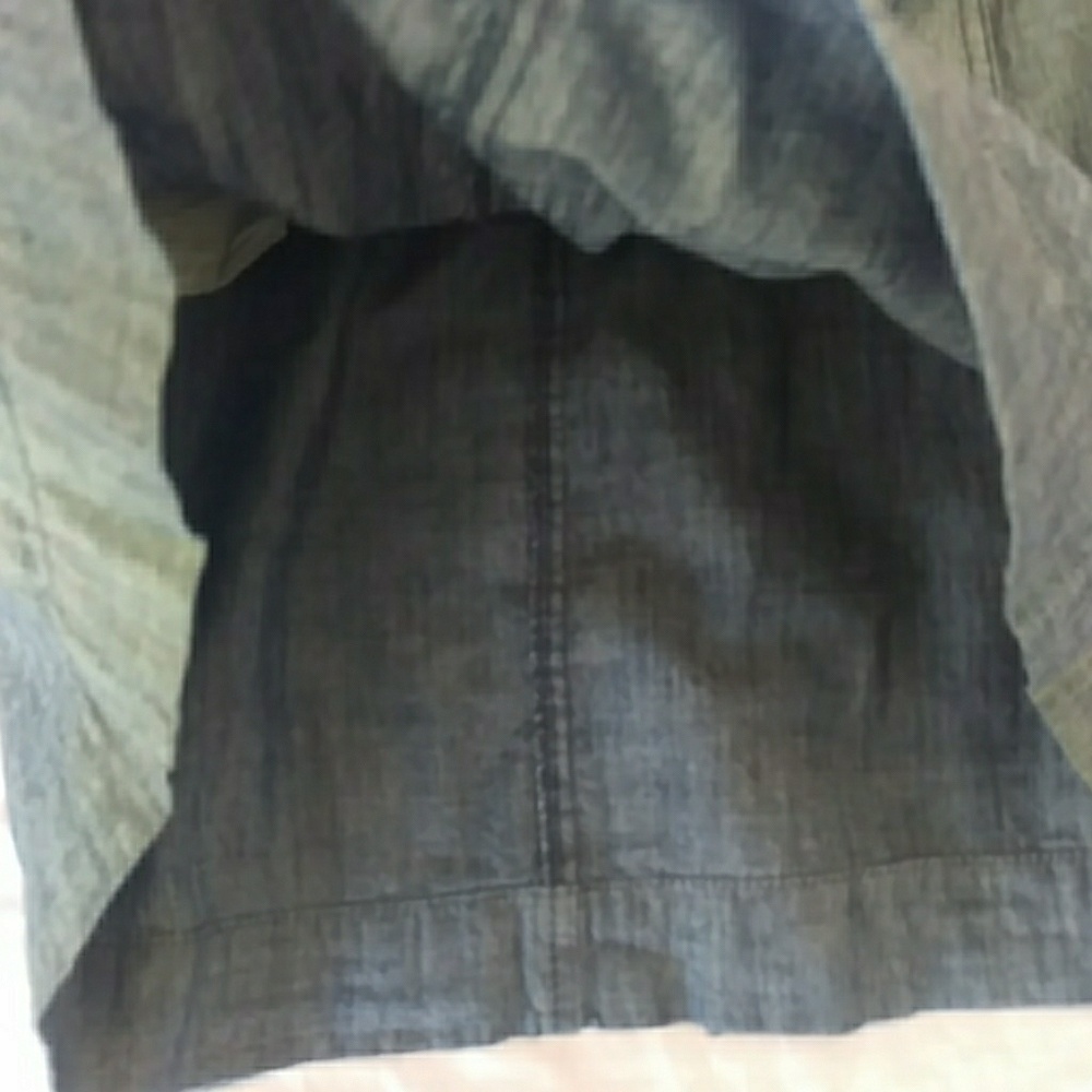 Old navy chambray denim zippered tie front skirt e - Picture 7 of 8